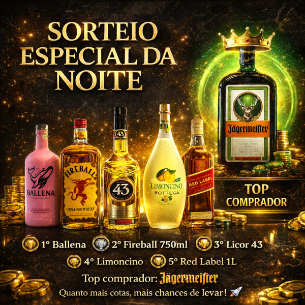 🚨 SORTEIO ESPECIAL DA NOITE 🚨