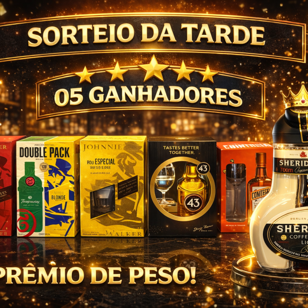 🔥 SORTEIO DA TARDE – 05 GANHADORES! 🔥